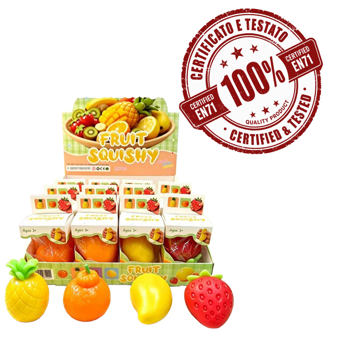 SQUISHY Frutta (TPR) 8cm In Box (8x6x6cm) In espo da 12 4ass…x288